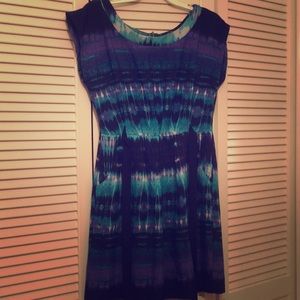 Blue-green pocket dress